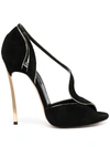 CASADEI SUEDE STILETTO HEEL SANDALS