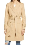 AVEC LES FILLES DOUBLE BREASTED COTTON TRENCH COAT,67693