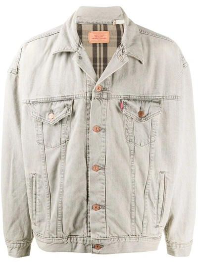 Levi's Graphic Embroidery Denim Jacket In Grey