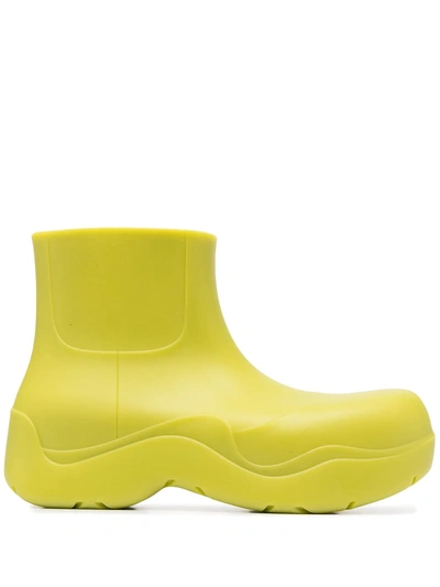 Bottega Veneta Green Matte 'the Puddle' Boots In Green