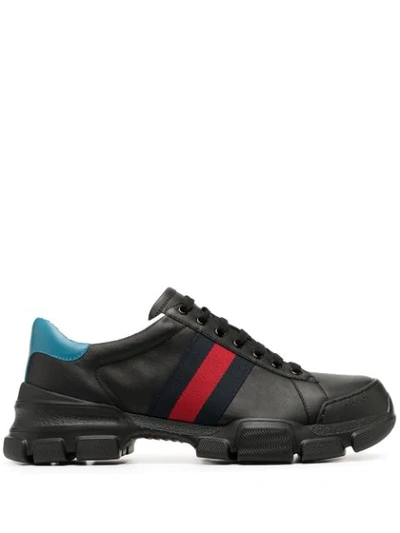 Gucci Trainers Leather Dk Chambray In Black