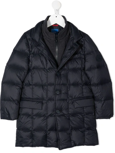 FAY SQUARE-QUILTED LAYERED COAT