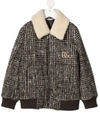 DOLCE & GABBANA CHECK-PATTERN BOMBER JACKET