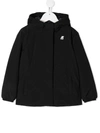 K-way Logo-patch Hooded Padded Jacket In Black