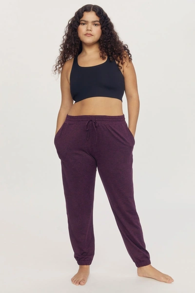 Girlfriend Collective Plum Reset Jogger In Multicolor