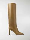 Jimmy Choo Mahesa 85 Knee-high Leather Boots In Brown