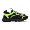 GIVENCHY BLACK & GREEN SPECTRE CAGE RUNNER SNEAKERS