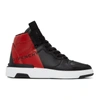 GIVENCHY BLACK & RED WING HIGH TOP SNEAKERS