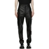 WOOYOUNGMI BLACK LEATHER CARGO PANTS