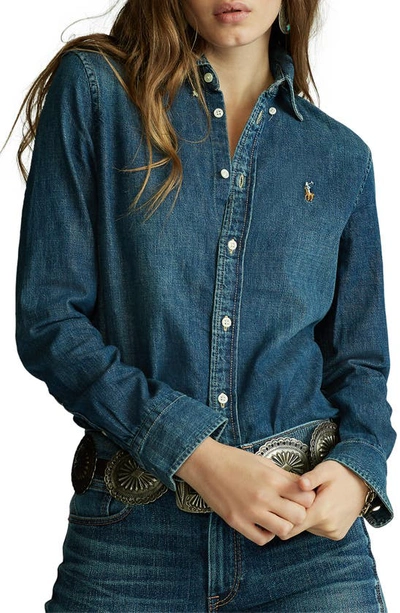 Polo Ralph Lauren Denim Button-down Shirt In Blaine Wash