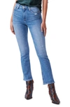 PAIGE CLAUDINE HIGH WAIST DISTRESSED ANKLE FLARE JEANS,5640E77-1629