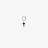Roxanne First 14k White Gold Sapphire Star Drop Diamond Hoop Earring In White Gold