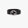 GUCCI BLACK SUPREME GG CANVAS AND LEATHER BELT,411924KGDHX12147116