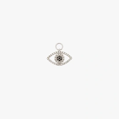 Roxanne First 14kt White Gold Diamond-embellished Eye Charm