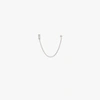 Roxanne First 14k White Gold Laura The Double Chain Stud Earring In White Gold