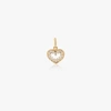 Gigi Clozeau 18kt Yellow Gold Diamond-embellished Heart Pendant In Yellow Gold