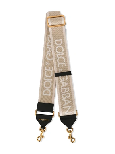 Dolce & Gabbana Logo Print Bag Strap In 8n198 Multi Colour