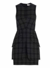 ALEXANDER MCQUEEN ALEXANDER MCQUEEN CHECKED SLEEVELESS DRESS