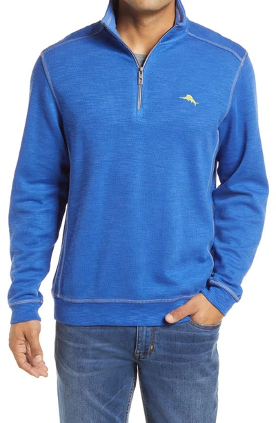 Tommy Bahama Tobago Bay Half Zip Pullover In Mazarine Blue