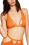 Hauty Women's Caged Soft Unlined Bralette, Online Only In Orange