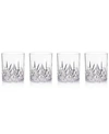 Q SQUARED AURORA CLEAR DOUBLE OLD-FASHIONED TUMBLERS, SET OF 4