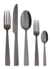 Rosenthal Sambonet Flat Black 5 Piece Place Setting In Black