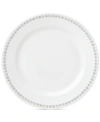 Kate Spade New York Charlotte Street North Grey Collection Dinner Plate In White