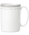 Kate Spade New York Charlotte Street East Grey Collection Mug In White