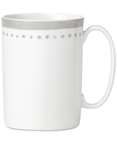 Kate Spade New York Charlotte Street East Grey Collection Mug In White