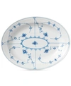 Royal Copenhagen Blue Fluted Plain Large Oval Platter In Multi