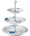 Royal Copenhagen Blue Fluted Mega 3-tier Etagere In Multi