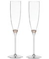 Kate Spade Rosy Glow Toasting Champagne Flutes Set In No Color