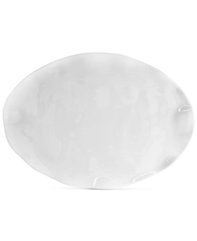 Q Squared Ruffle Melamine Small Oval Platter