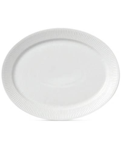 ROYAL COPENHAGEN WHITE FLUTED OVAL PLATTER