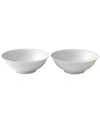 Royal Copenhagen White Fluted Cereal Bowls, Set Of 2 In White