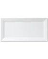 Q Squared Diamond White Melamine 14" X 7" Small Rectangle Platter