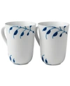 Royal Copenhagen Blue Fluted Mega Mugs, Set Of 2 In Multi