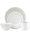 Kate Spade New York Charlotte Street East Grey Collection 4-piece Place Setting In White