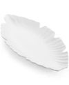 Q Squared Zen Melamine Small White Leaf Platter In White