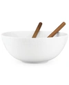 KATE SPADE WICKFORD SALAD SET & WOOD SERVERS