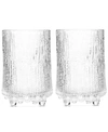 IITTALA GLASSWARE, SET OF 2 ULTIMA THULE HIGHBALL GLASSES