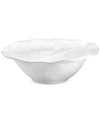 Q SQUARED RUFFLE WHITE MELAMINE 12" SERVING BOWL