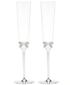 Kate Spade New York Set Of 2 Grace Avenue Toasting Flutes In No Color