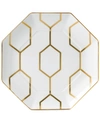 Wedgwood Gio Gold Octagonal Accent Plate White