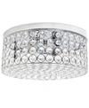 All The Rages Elegant Designs 12" Elipse Round Flushmount In Chrome