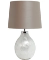ALL THE RAGES SIMPLE DESIGNS 1 LIGHT PEARL TABLE LAMP WITH FABRIC SHADE