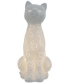 ALL THE RAGES SIMPLE DESIGNS PORCELAIN KITTY CAT SHAPED ANIMAL LIGHT TABLE LAMP