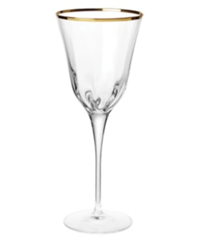 Vietri Optical Gold Wine Glass