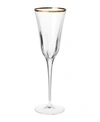 VIETRI OPTICAL GOLD CHAMPAGNE FLUTE