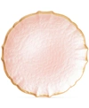 Vietri Pastel Glass Collection Service Plate/charger In Pink